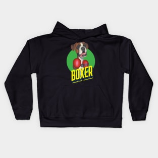 Retro Boxing Boxer Dog Kids Hoodie